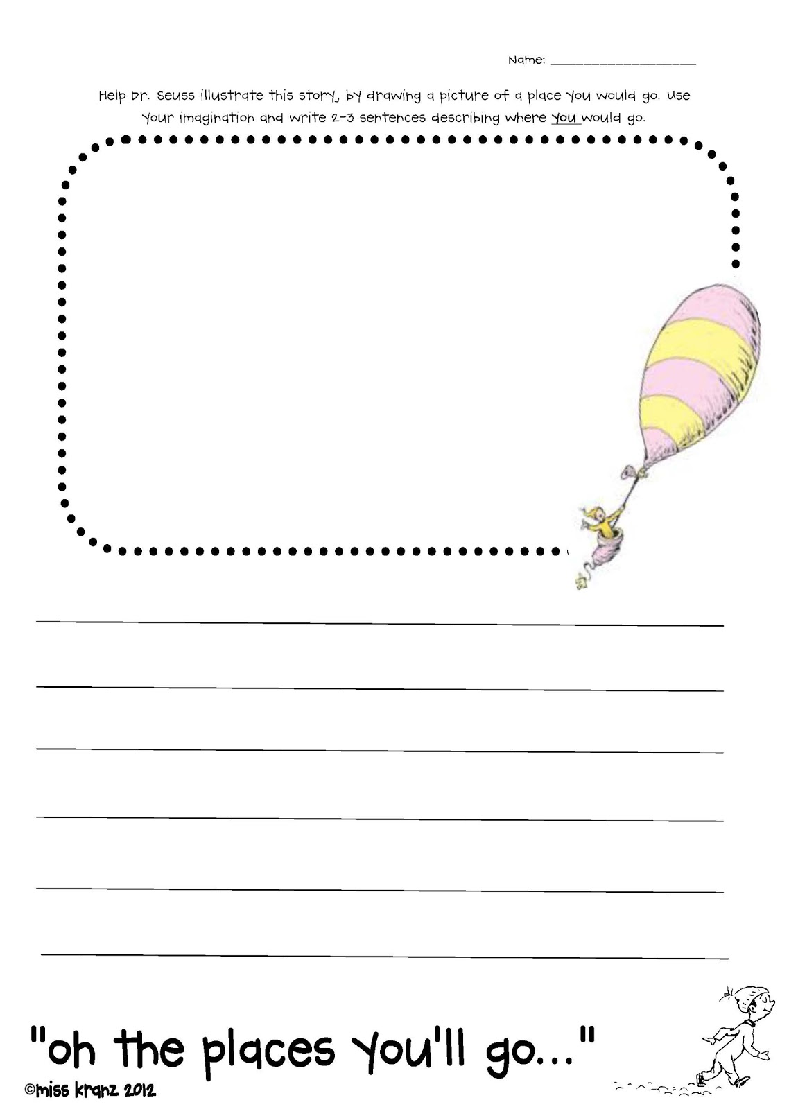 Oh, the Places You'll Go Writing Activity | School Time Snippets oh the places you ll go writing paper